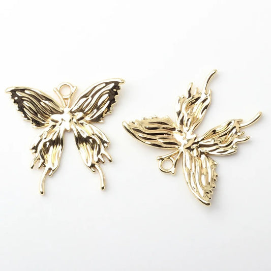 GP 1409 Butterfly alloy gold charm - per piece - tarnish resistant