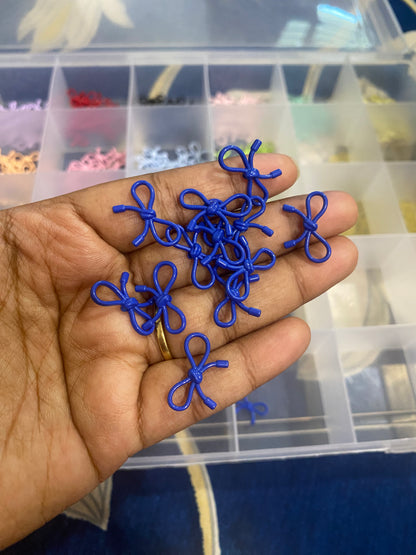 BBB 046 ( M ) Dark Blue Butterfly knot vertical hole bead ( 1 pc )