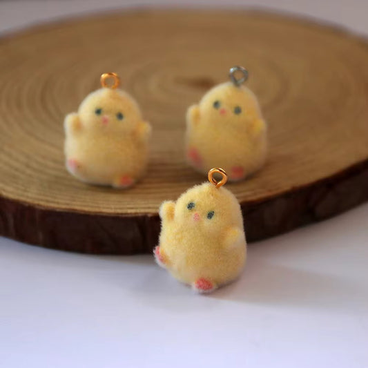 BBB 267 (s) Chick Cute Fur 3D Flocking Resin charm ( 1 pc ) ( 20mm )
