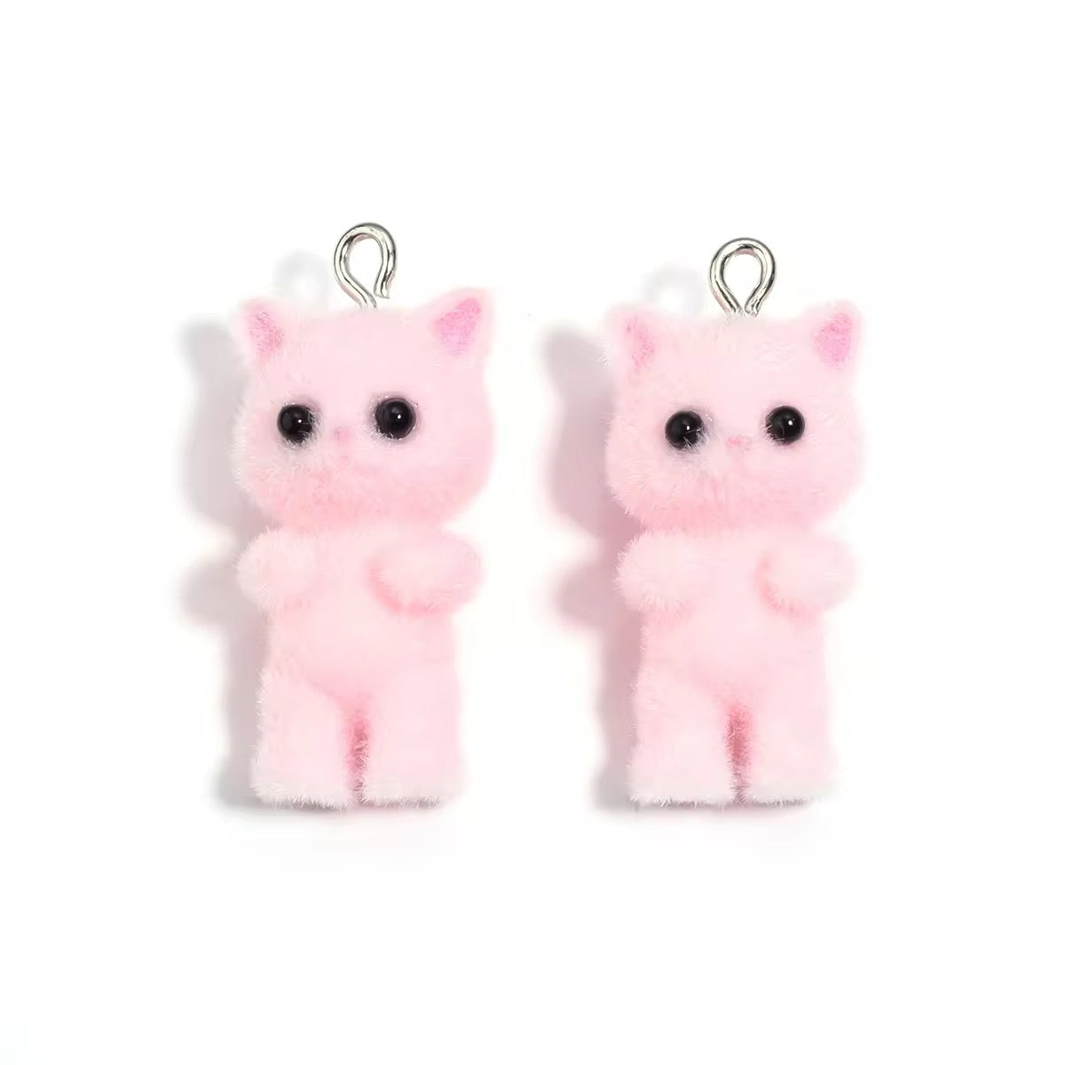 BBB 267 (y) Cute Fur 3D Flocking Resin charm ( 1 pc ) ( 35*18mm )