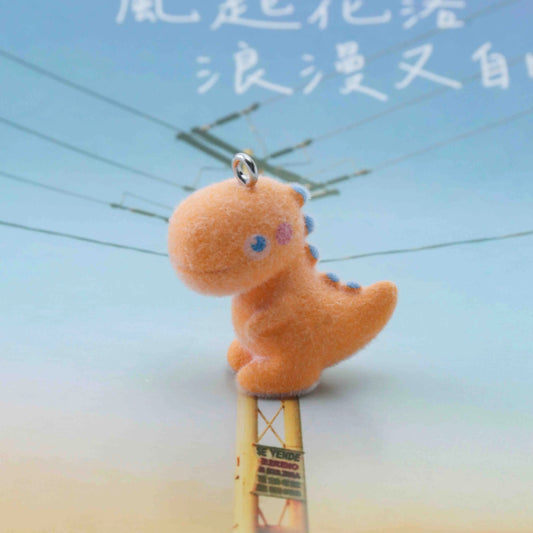BBB 385 (f) Dinosaur Cute Fur 3D Flocking Resin charm ( 1 pc ) ( 30 mm )
