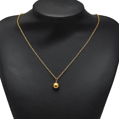 SS 3186 Ball Charm 18k Gold PVD plated 316 stainless steel ( 1 pc ) Anti tarnish ( 8 mm )