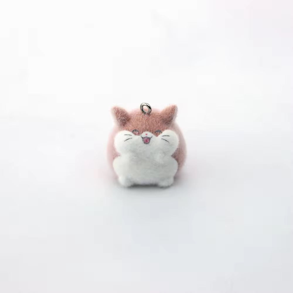 BBB 385 (g) Fox Cute Fur 3D Flocking Resin charm ( 1 pc ) ( 30 mm )