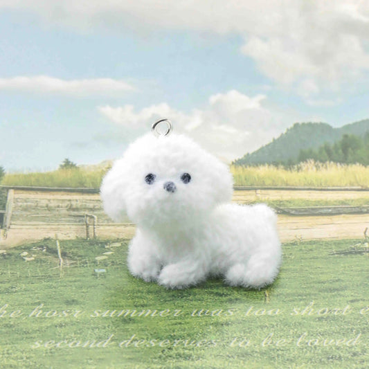 BBB 385 (m) Doggy Cute Fur 3D Flocking Resin charm ( 1 pc ) ( 30*20 mm )