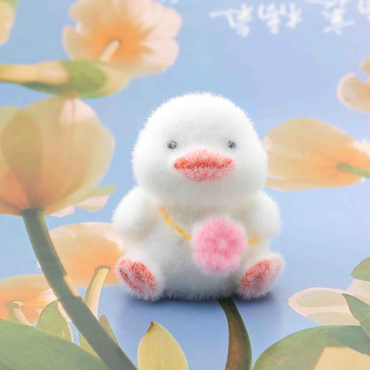 BBB 385 (n) Duck with bag Cute Fur 3D Flocking Resin charm ( 1 pc ) ( 30 mm )