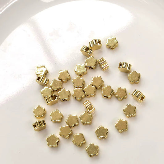 SS 1106 Flower Spacer bead 18k Gold plated ( 1 pc ) Anti tarnish ( 5 mm )