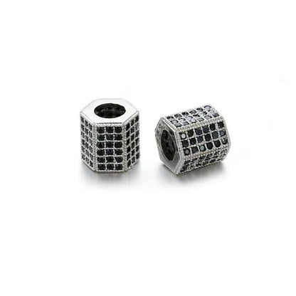 SS 1107 Polygon Zircon Premium Spacer beads ( 1 pc ) Anti tarnish ( 6 mm )