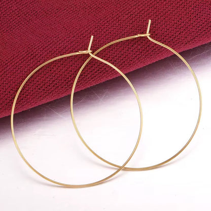 BBB 247 Circle Wire Hoop 18k Gold PVD plated stainless steel ( 2 pc ) anti tarnish