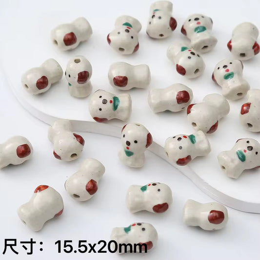 BBB 408 (f) Cute Animal porcelain ceramic bead ( 1 pc )