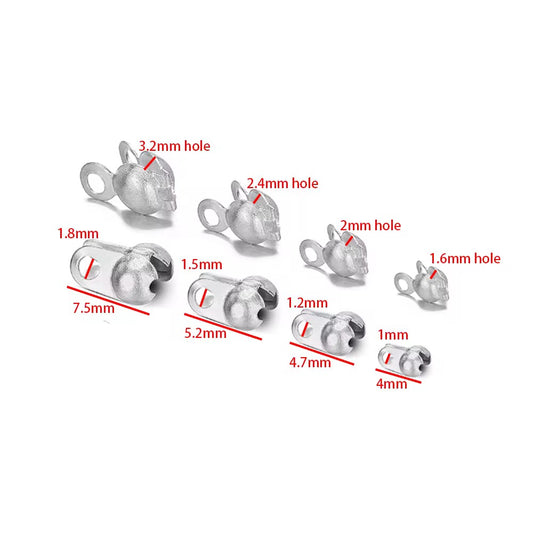 BBB 411 Calotte Crimp bead Silver PVD 316 Stainless steel ( 1 pc ) Anti tarnish
