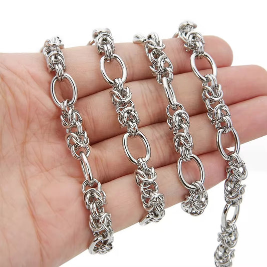 CN 293 Big chunky knot chain steel plated Stainless steel chain ( 1 Feet ) Anti tarnish