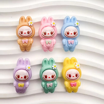 RM11Q Labubu cartoon Kawai themed resin charm ( 1 pc ) with / without Hook