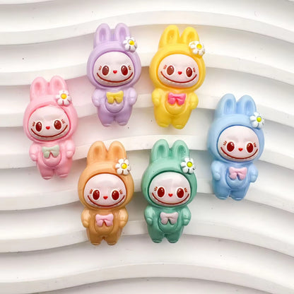 RM11Q Labubu cartoon Kawai themed resin charm ( 1 pc ) with / without Hook