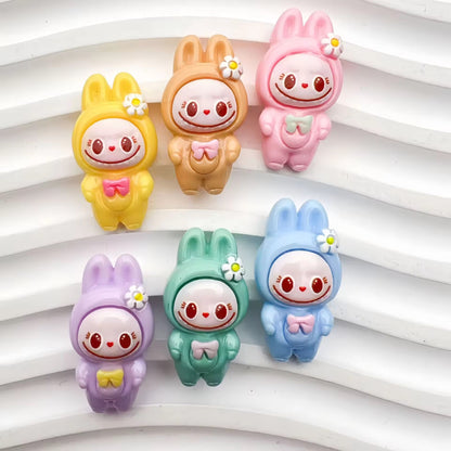 RM11Q Labubu cartoon Kawai themed resin charm ( 1 pc ) with / without Hook