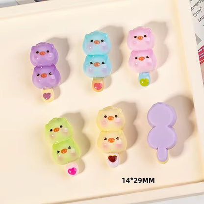 BBB 066 Cute lollipop cartoon Kawai themed resin charm ( 1 pc ) with / without Hook