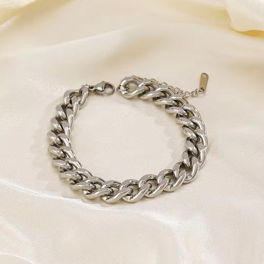 SS 270 Thick Cuban Unisex Bracelet - Steel plated stainless steel - Anti tarnish - Wholesale