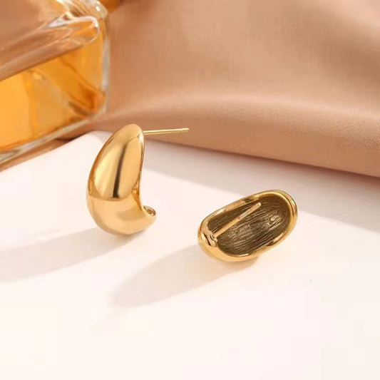 SS 273 Vintage Hoops - 18k gold PVD plated stainless steel - Anti tarnish - Wholesale