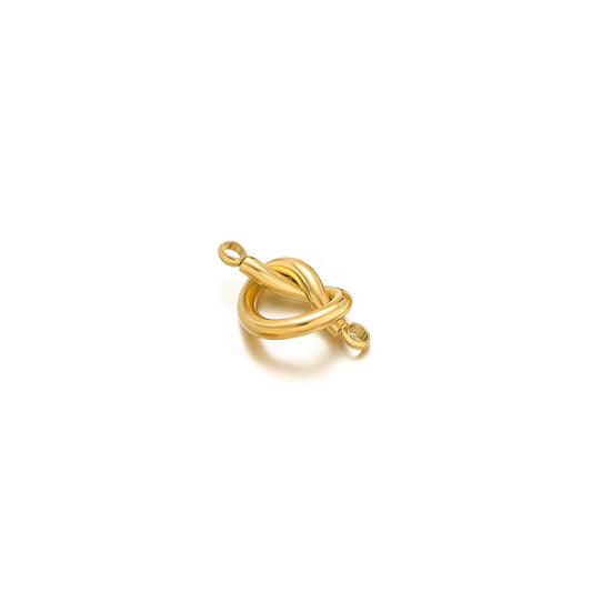 SS 3190 Heart loop connector Charm 18k Gold PVD plated 316 stainless steel ( 1 pc ) Anti tarnish ( 10*16mm )