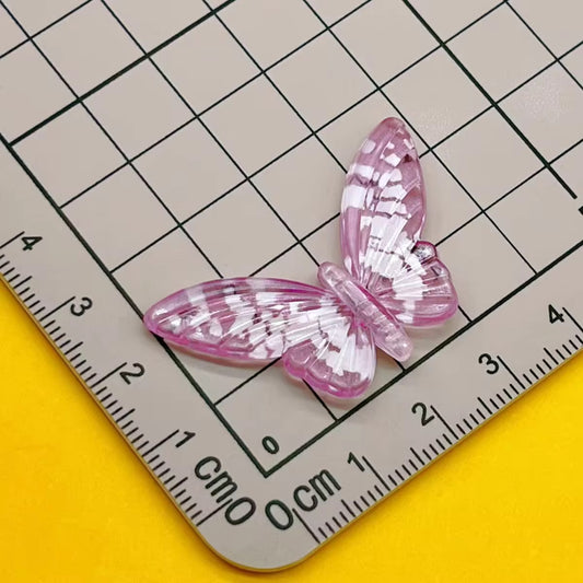 BBB 419 Butterfly Bead ( 1 pc ) UV Plated Acrylic