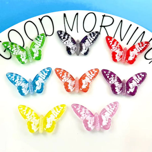 BBB 419 Butterfly Bead ( 1 pc ) UV Plated Acrylic