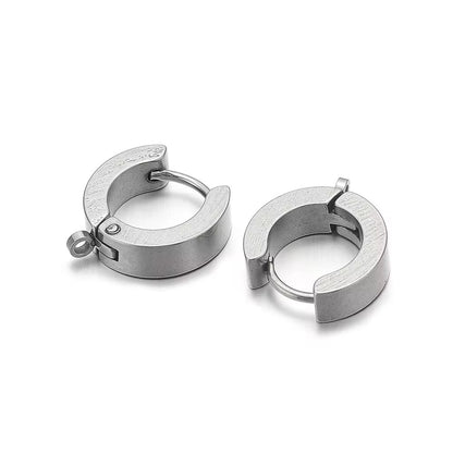 SS 3192 Huggie Hoop Stud Silver PVD 316 stainless steel ( 2 pc ) Anti tarnish