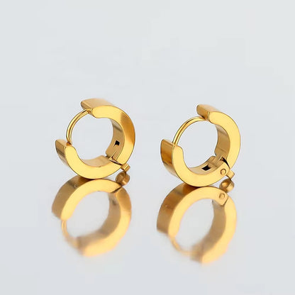 SS 3191 Huggie Hoop Stud 18k gold PVD 316 stainless steel ( 2 pc ) Anti tarnish