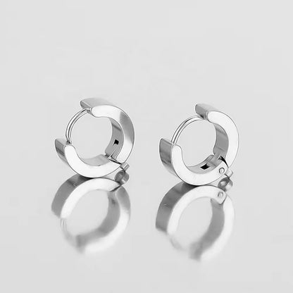 SS 3192 Huggie Hoop Stud Silver PVD 316 stainless steel ( 2 pc ) Anti tarnish