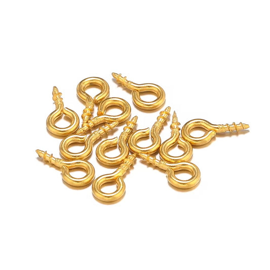 SS 1924 - Eye pin 18k gold Stainless steel( 1 pc ) Anti tarnish