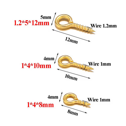 SS 1924 Eye Screw pin ( 1 pc ) 18k gold PVD