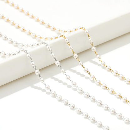 CN 194 Silver Pearl 316 Stainless steel chain ( 1 feet ) Anti tarnish
