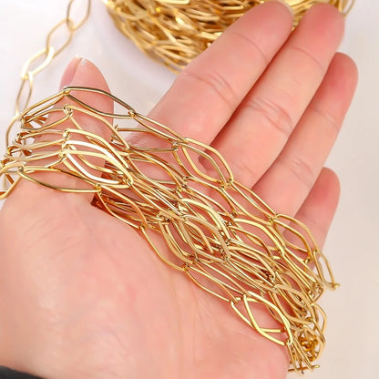 DIYS260 Rhombus Link  Chain Gold ( 1 feet ) PVD Plated