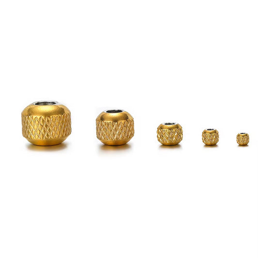 SS 2425 - Pineapple cut Spacer bead 4mm 18k Gold plated Stainless steel ( 1 pc ) Anti tarnish