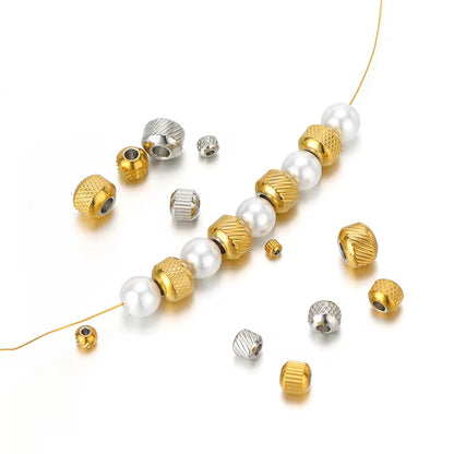 SS 2425 - Pineapple cut Spacer bead 4mm 18k Gold plated Stainless steel ( 1 pc ) Anti tarnish