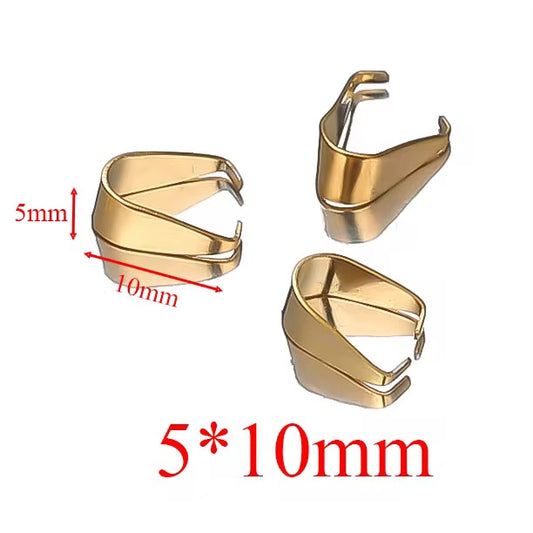 SS 3201 Pinch Clasp 18k Gold PVD 316 Stainless steel ( 1 pc ) Anti tarnish