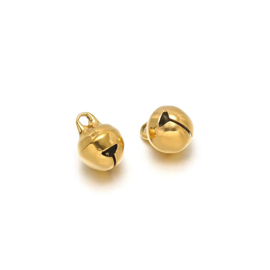 SS 3198 Bell drop charm 18k Gold PVD 316 Stainless steel ( 1 pc ) Anti tarnish ( 5mm )