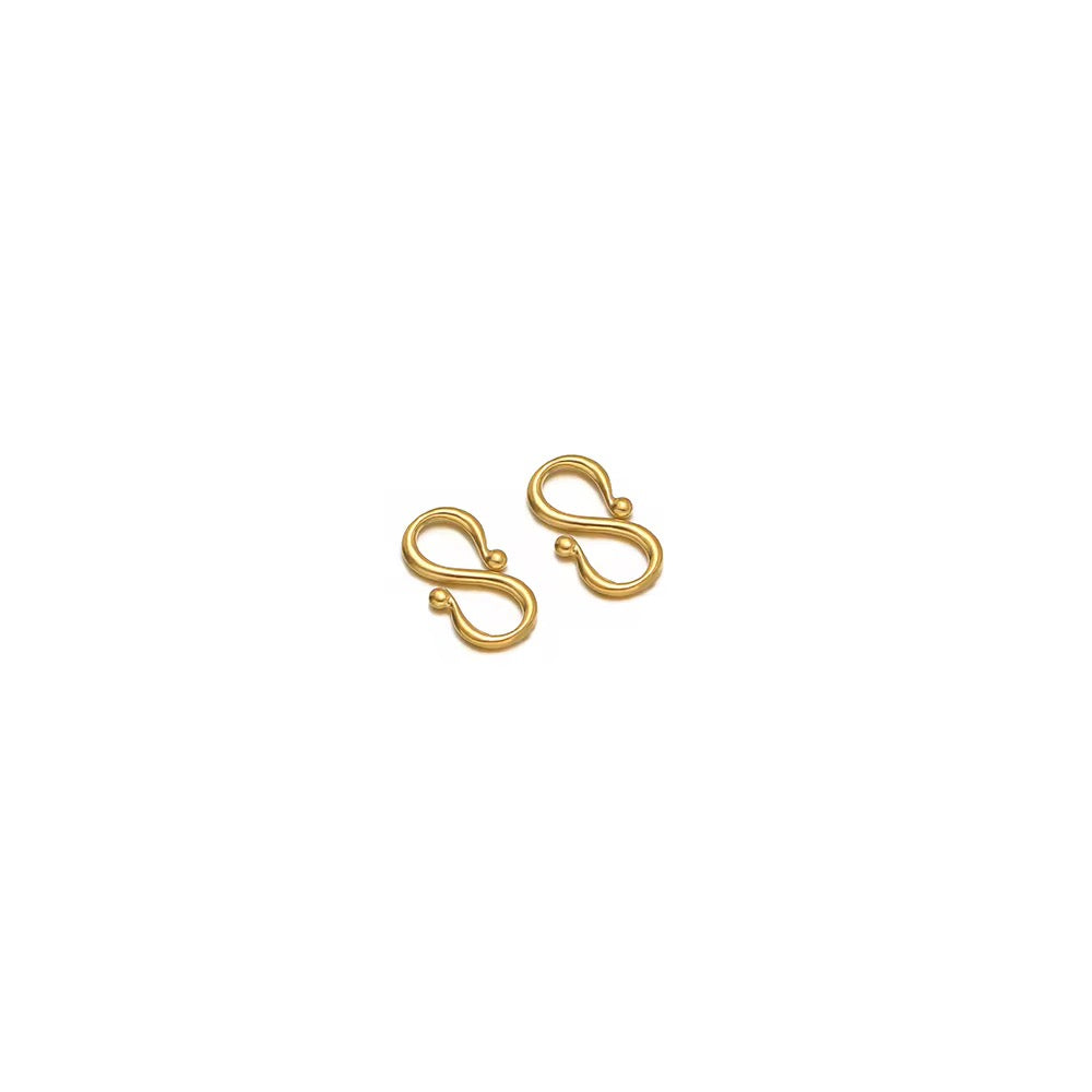 SS 3199 S Hook ( 1 pc ) 18k Gold PVD ( 5*10mm )