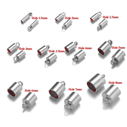 BE01A Bucket cord end cap for necklace making 316 Stainless steel ( 1 pc ) Anti tarnish