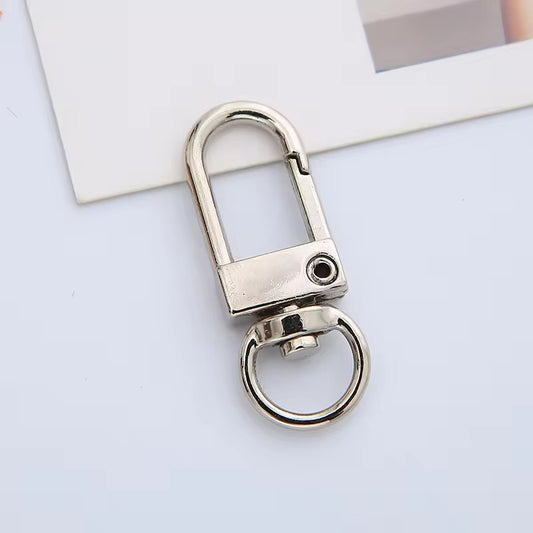 BBB 348 (L) Silver D clasp - Keyring Clasp( 1 pc ) ( 10:35 mm )