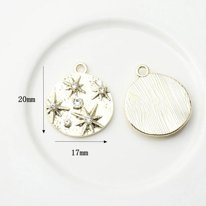GPC 03 (A) Twinkle embosed gold plated charm ( 1 pc ) Anti tarnish