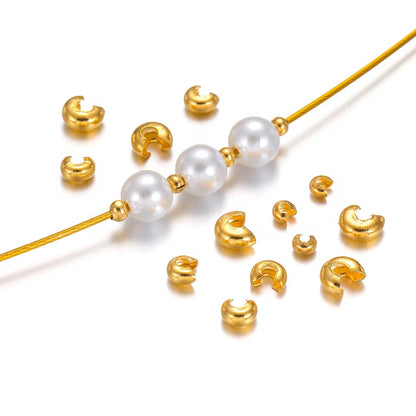 SS 1114 Crimp Cover Silver PVD plated stainless steel ( 1 pc ) Anti tarnish