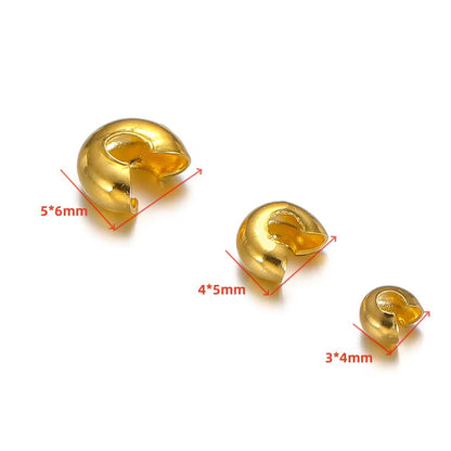 SS 1114 Crimp Cover Silver PVD plated stainless steel ( 1 pc ) Anti tarnish