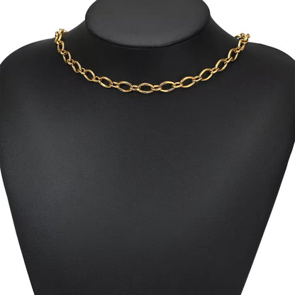 CN 411 Oval Link Chunky Chain 18k gold PVD 316 Stainless steel ( 1 feet ) Anti tarnish