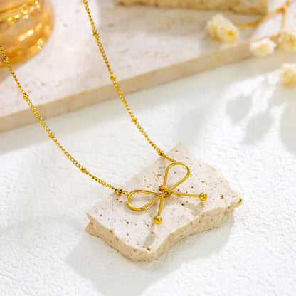 NSJ04D Infinity Necklace - 18k gold PVD plated 316 stainless steel - Anti tarnish