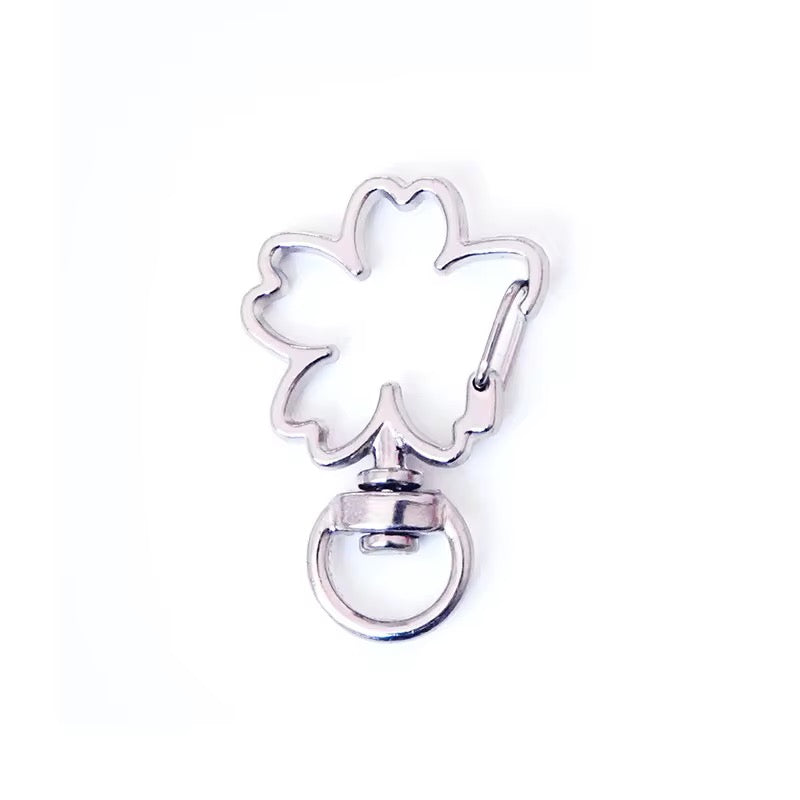 BBB 261 (h) Silver Sakura keychain clasp ( 1 pc ) High Quality