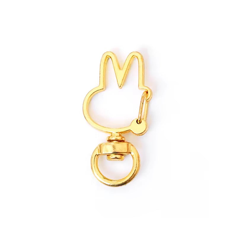 BBB 262 (h) 18k Gold Rabbit keychain clasp ( 1 pc ) High Quality