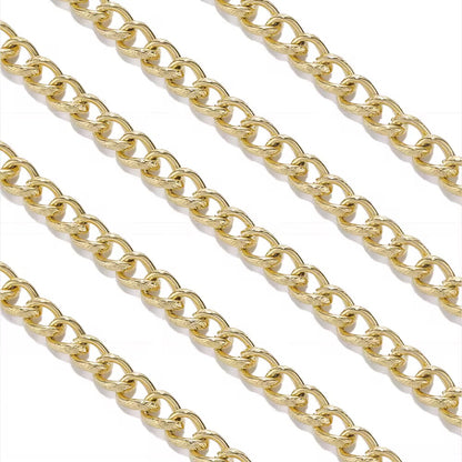 CN 328 Chunky Textured Wide Chain 18k Gold PVD plated 316 Stainless steel  ( 1 feet ) Anti tarnish