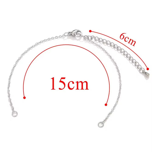 SS 2105 (b) Double ended Bracelet Chain Material Silver PVD 316 Stainless steel ( 1 pc ) Anti tarnish