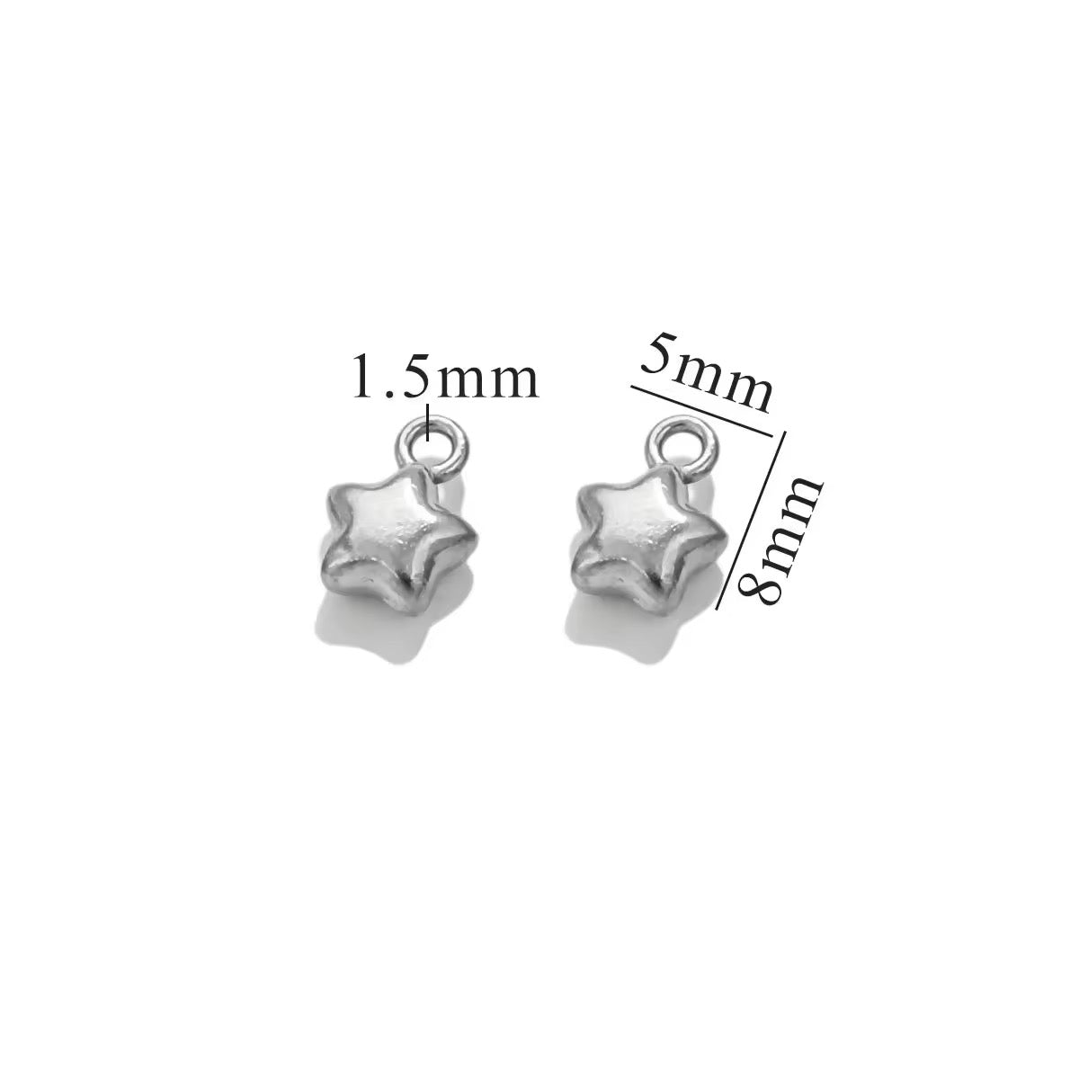 SC15J Tiny Star Bubble charm Silver PVD plated 316 stainless steel ( 1 pc ) Anti tarnish