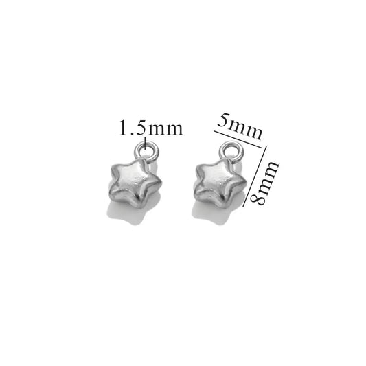 SC15J Tiny Star Bubble charm Silver PVD plated 316 stainless steel ( 1 pc ) Anti tarnish