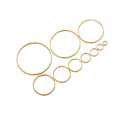 SS 2257 Round Hollow bezel 18k gold PVD  plated Stainless steel ( 1 pc ) Anti tarnish